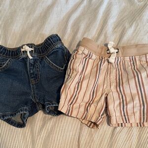 Cat & Jack Kids Denim and Striped Shorts